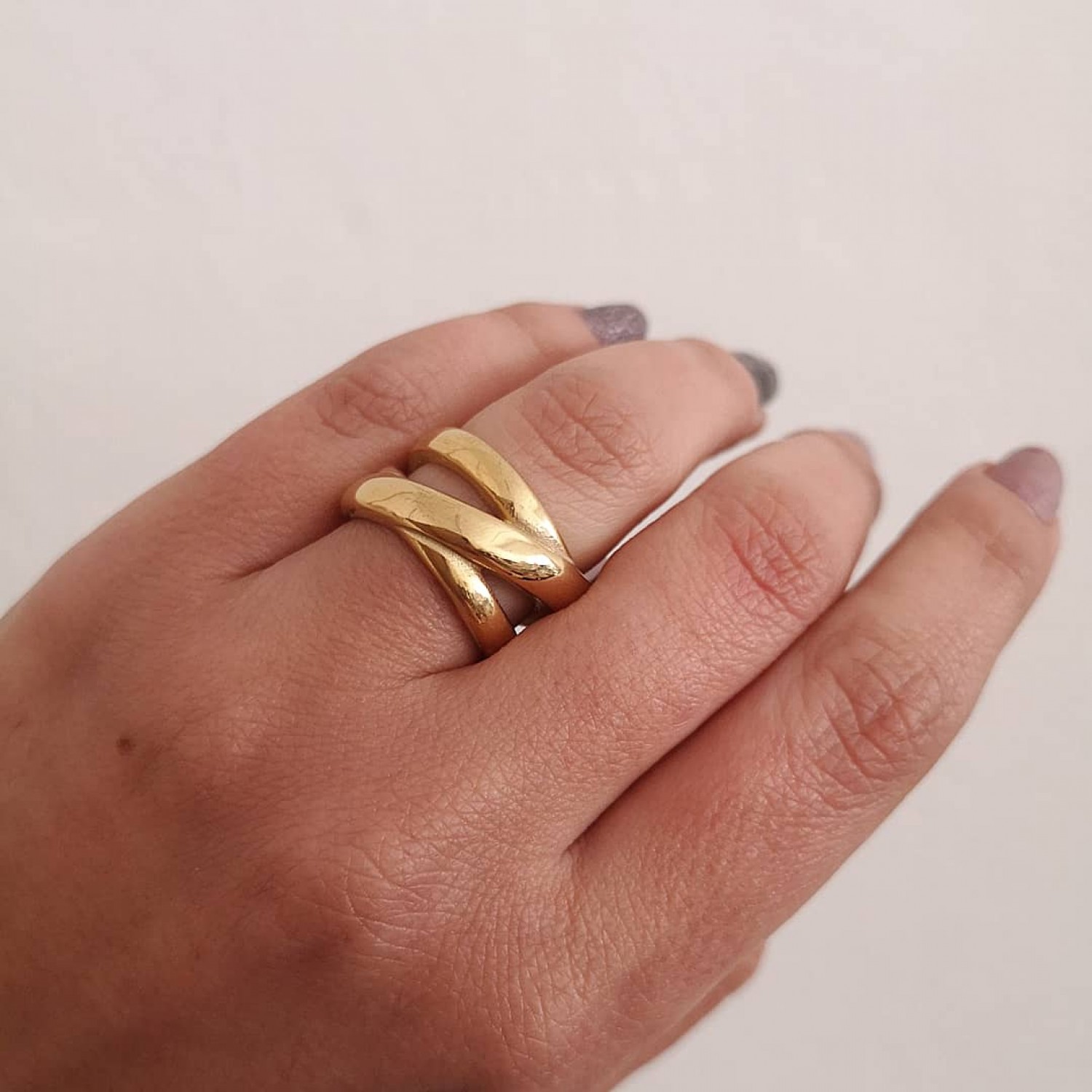 STAINLESS STEEL δαχτυλίδι κίτρινο χρυσό.