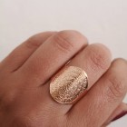 STAINLESS STEEL δαχτυλίδι ανοιγόμενο δίσκος φαιστού ροζ χρυσό.