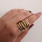 STAINLESS STEEL δαχτυλίδι φαρδύ κίτρινο χρυσό.