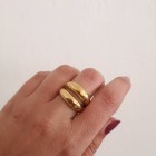 STAINLESS STEEL δαχτυλίδι BULL κίτρινο χρυσό.