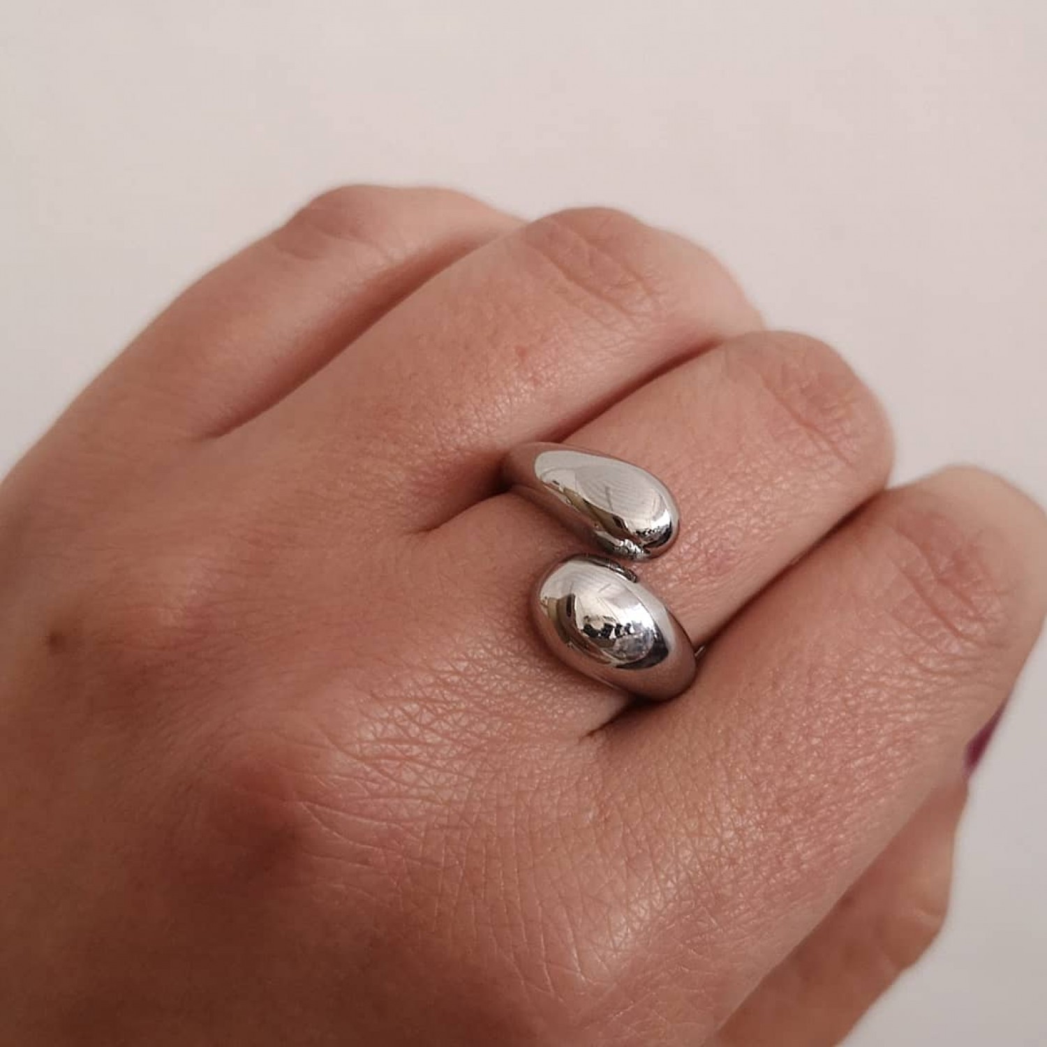 STAINLESS STEEL δαχτυλίδι ατσάλι ασημί.
