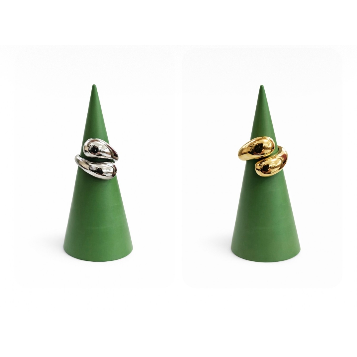 Bold Aura – Minimal Wrap Δαχτυλίδι από Ανοξείδωτο Ατσάλι