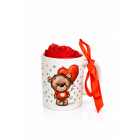 Κούπα με Αρκουδάκι & Τεχνητό Τριαντάφυλλο – Romantic Gift Mug