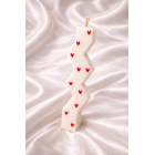 Minimal Love Λαμπάδα με Κόκκινες Καρδιές