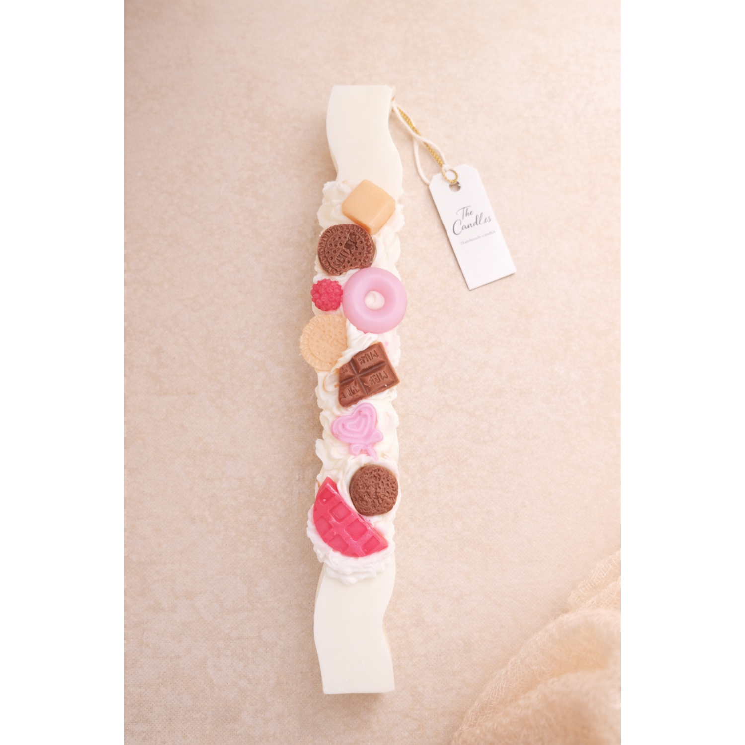 Sweet Candy Cookies Λαμπάδα με Donut, Μπισκότα & Σοκολάτα