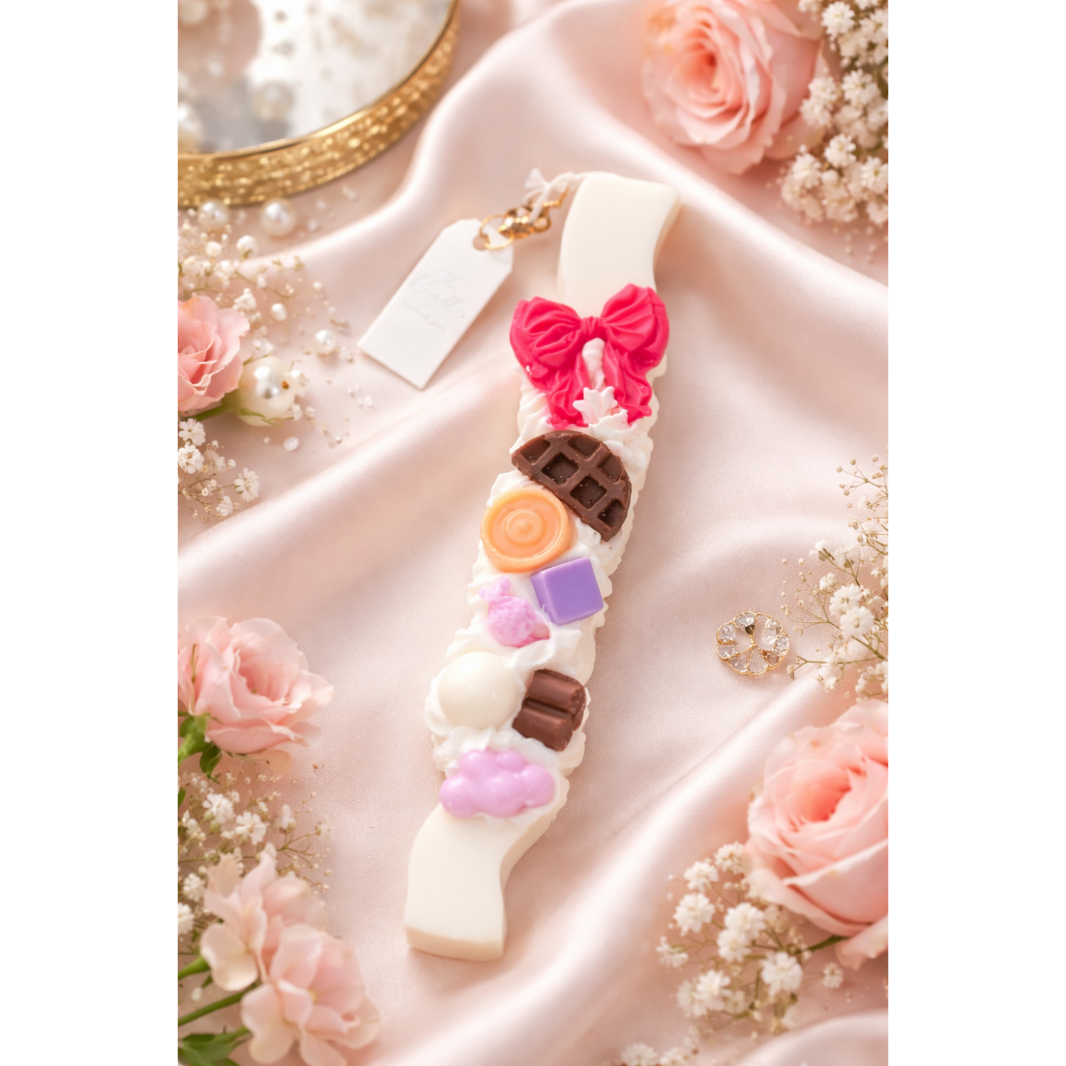 Sweet Luxury Dessert Λαμπάδα με Φιογκάκι & Σοκολάτα