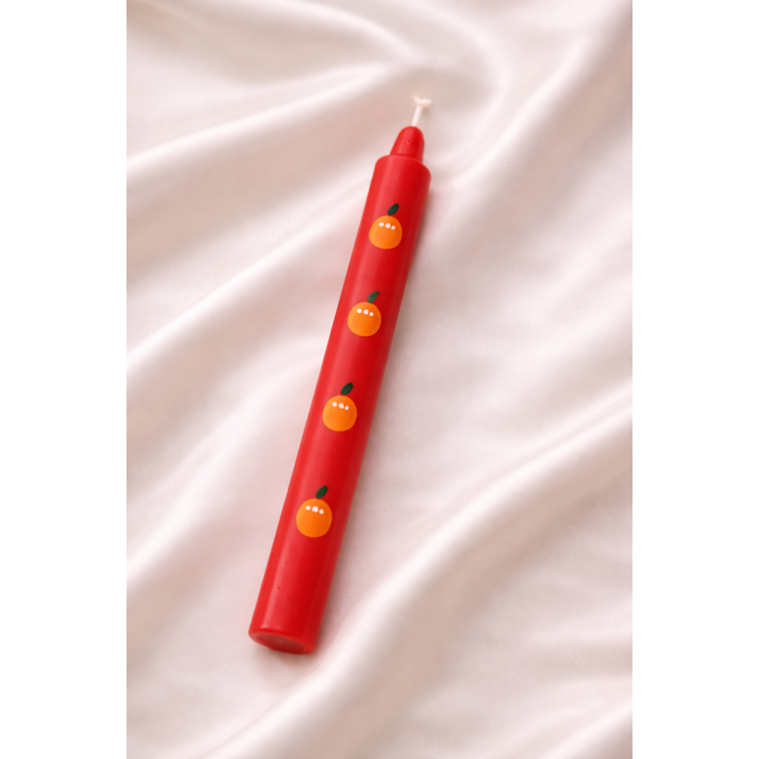 Minimal Orange Λαμπάδα με Πορτοκαλάκια