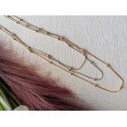 STAINLESS STEEL κολιέ τριπλό τρίχρωμο