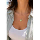Γυναικείο Κολιέ Clover Green Gold Stainless Steel