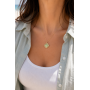 Γυναικείο Κολιέ Clover Green Gold Stainless Steel