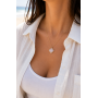 Γυναικείο Κολιέ Clover White Gold Stainless Steel