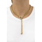 Κολιέ Αλυσίδα με Καρδιά & Κάθετη Προέκταση