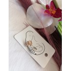 STAINLESS STEEL EAR CUFF σκουλαρίκια σετ ροζ χρυσό-ασημί.