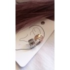 STAINLESS STEEL EAR CUFF ήλιος σετ ροζ χρυσό-ασημί