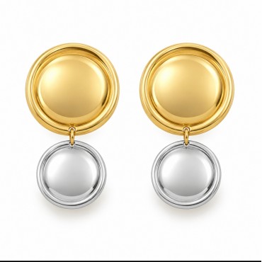 Duo Circle Earrings