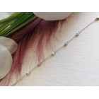 STAINLESS STEEL βραχιόλι ασημί με πέρλες και στρας