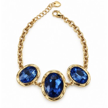 Gem Trio Bracelet Blue