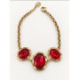 Gem Trio Bracelet Red