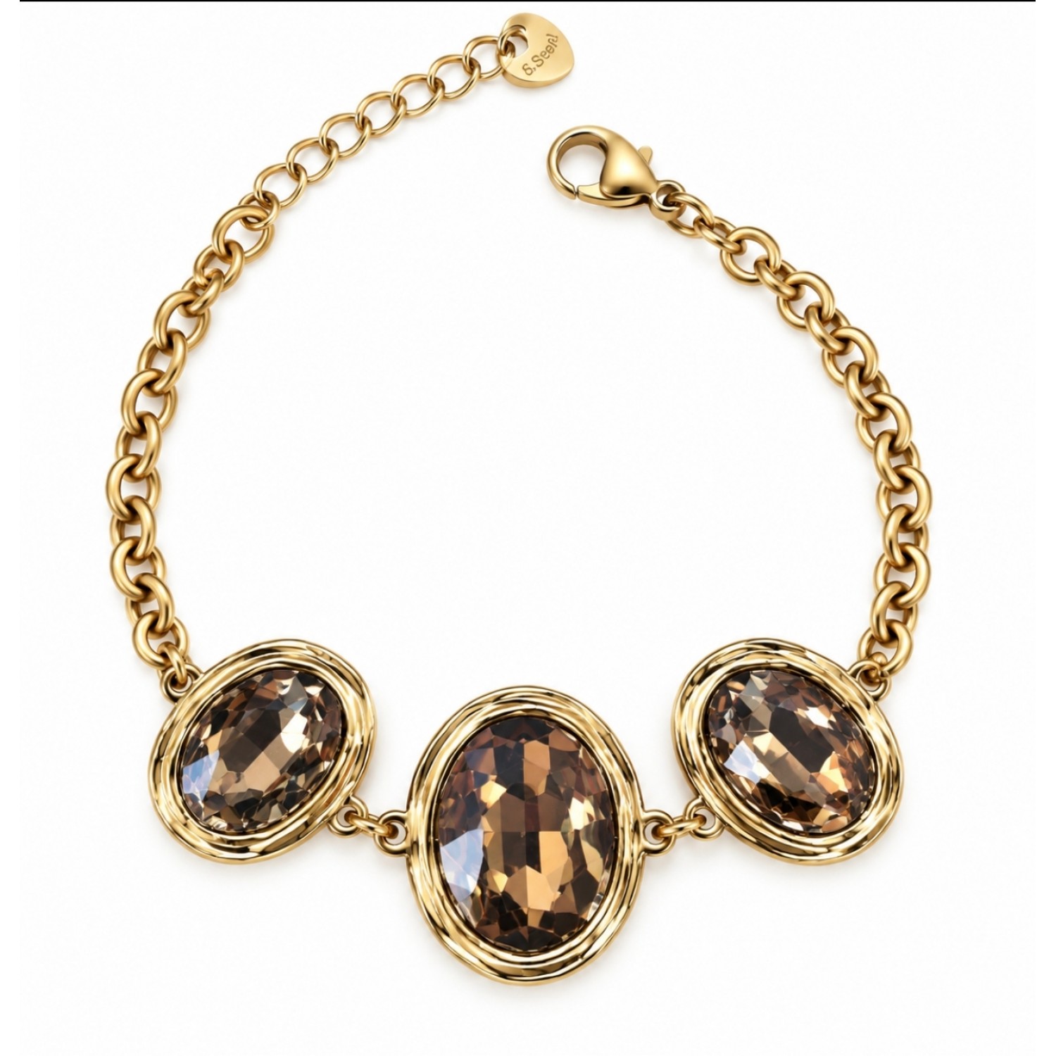Gem Trio Bracelet Brown