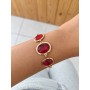 Gem Trio Bracelet Red