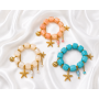Ivory Ocean Charm Βραχιόλι με μπέζ χάντρες & Θαλασσινά Στοιχεία