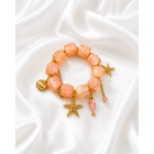 Γυναικείο Βραχιόλι Peach Starfish Gold Stainless Steel