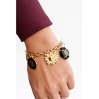 Ατσάλινο Βραχιόλι με Στοιχεία Ήλιου