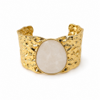 Γυναικείο Βραχιόλι Cuff Marble Gold Stainless Steel